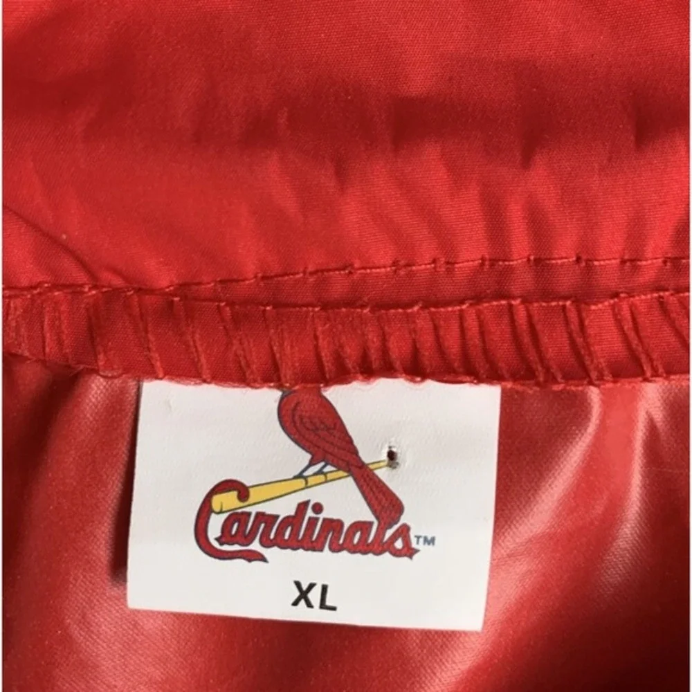St Louis Cardinals Men Short Sleeve 1/4 Zip Windbreaker Pullover MLB Baseball XL